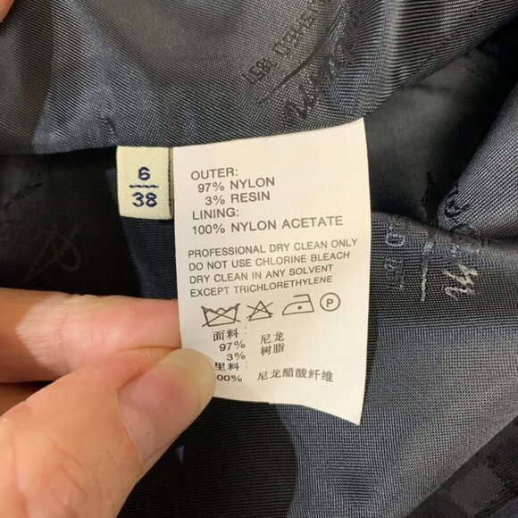 Aquascutum Vintage 80s Short Trench Coat Black Check Mid Mac Jacket - Picture 11 of 16